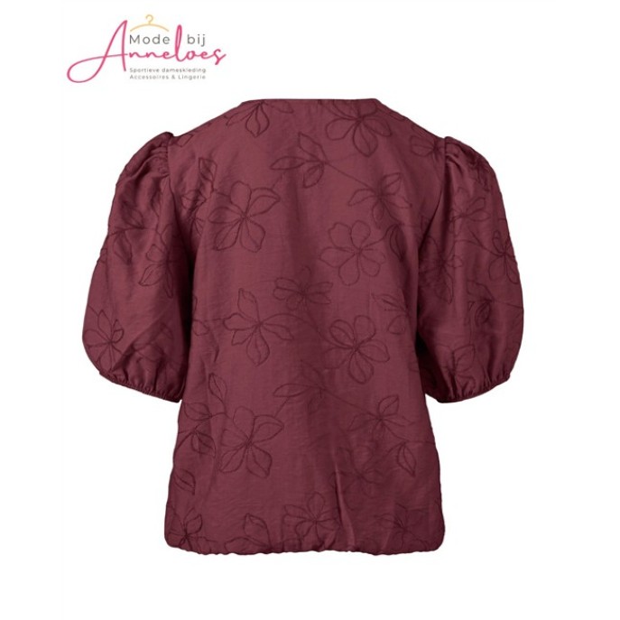 Enjoy Blouson Bloem Borduur 127612 port/wijn rood